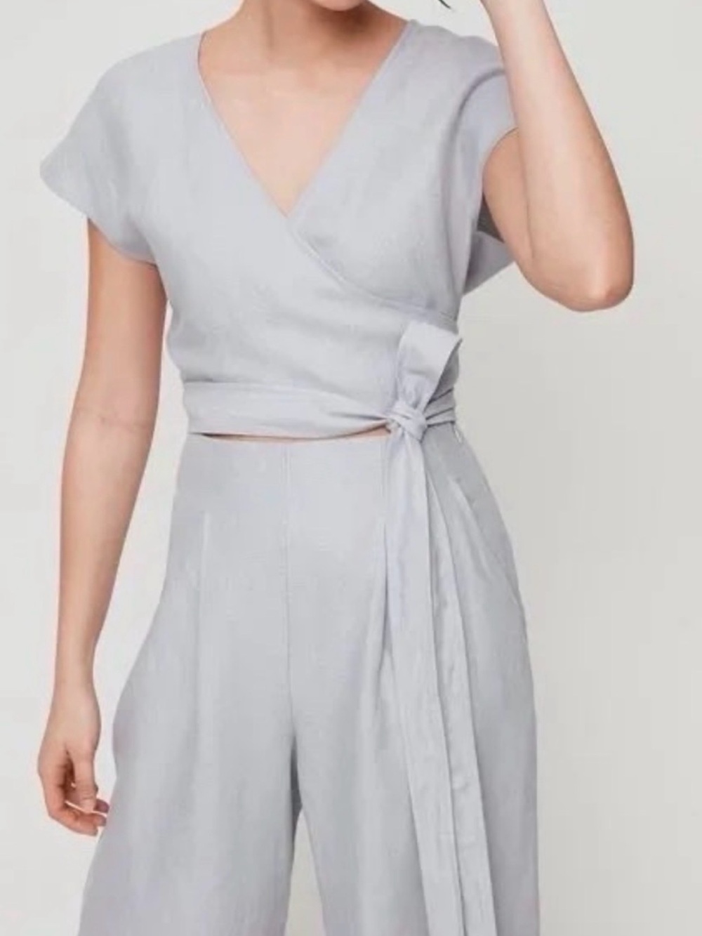 Light Gray Wrap brax wilfred écoulement jumper aritza
